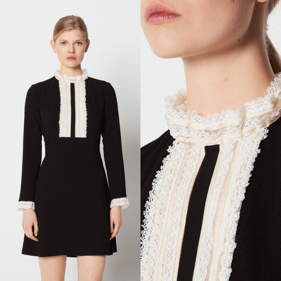 Sandro Dresses & Skirts - NWT Sandro Dandy Black Crepe Dress